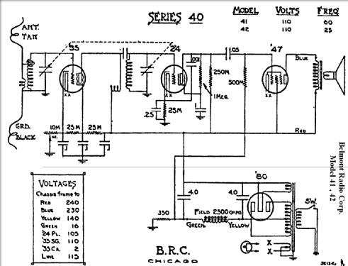 42 Ch= Series 40; Belmont Radio Corp. (ID = 322031) Radio