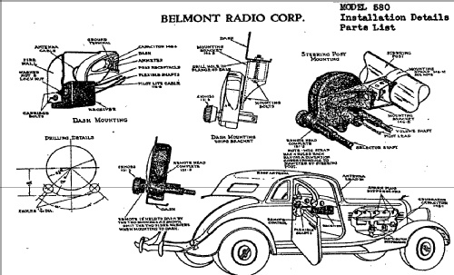 580 ; Belmont Radio Corp. (ID = 324615) Car Radio
