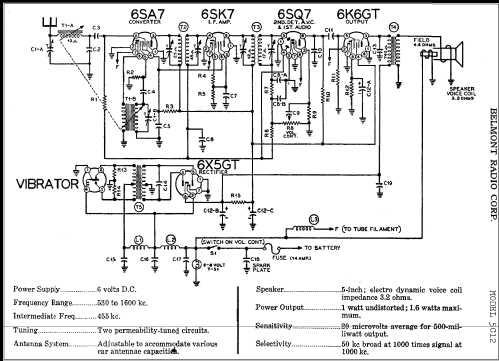 5C12 ; Belmont Radio Corp. (ID = 324018) Car Radio