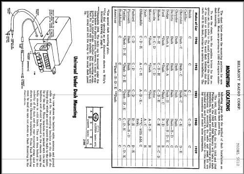 5C12 ; Belmont Radio Corp. (ID = 324021) Car Radio