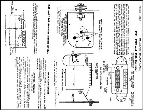 5C12 ; Belmont Radio Corp. (ID = 324023) Car Radio