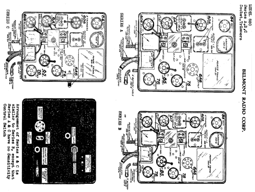 880 Ch= Series C; Belmont Radio Corp. (ID = 328657) Car Radio