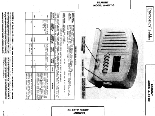 A-6D110 ; Belmont Radio Corp. (ID = 843077) Radio