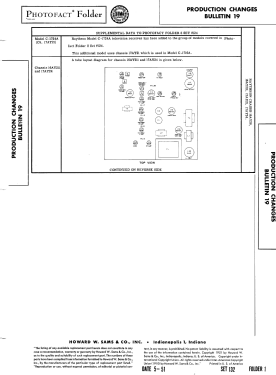 Raytheon M-1613B Ch= 16AY28; Belmont Radio Corp. (ID = 2917722) Television