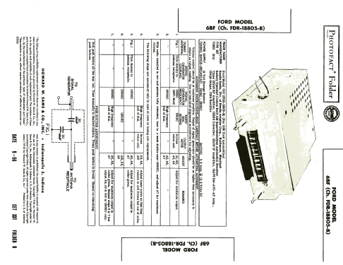 Ford 6BF Ch= FDR-18805-B; Bendix Radio (ID = 1907830) Car Radio