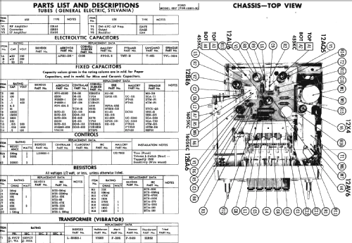 Ford 6BF Ch= FDR-18805-B; Bendix Radio (ID = 235833) Car Radio