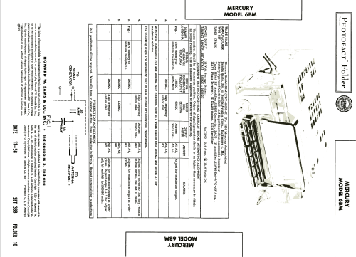 6BM Mercury FDT-18805-C; Bendix Radio (ID = 1966147) Car Radio