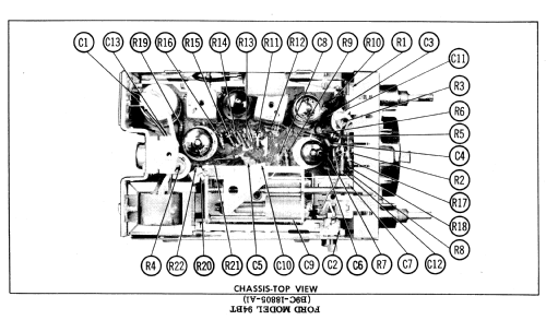 Ford 94BT Ch= B9C-18805-A1; Bendix Radio (ID = 645997) Car Radio