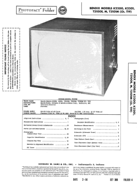 K2200 Ch= T19; Bendix Radio (ID = 2729310) Television