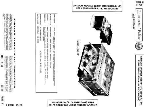 Lincoln 95BH Ch= FFC-19061-B; Bendix Radio (ID = 732332) Autoradio