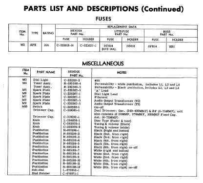 Lincoln Cosmopolitan 5BH ; Bendix Radio (ID = 2652611) Car Radio