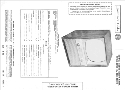 T2151 Ch= T20-1; Bendix Radio (ID = 2366209) Televisore