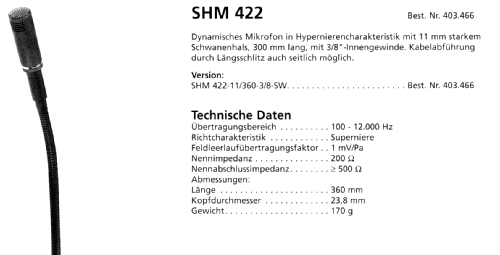 SHM 422 Best.Nr. 403.466; Beyer; Berlin, (ID = 1828815) Microphone/PU