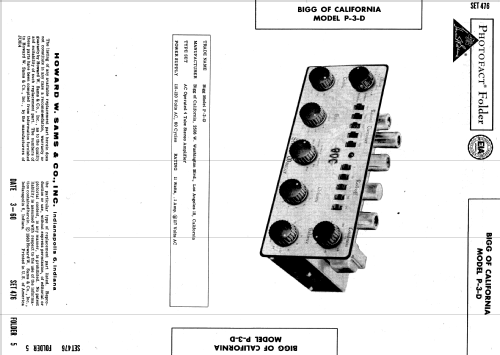 Stereo Master P-3-D; Bigg of California (ID = 546420) Ampl/Mixer