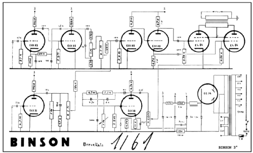 Amplificatore 3p; Binson; Milano (ID = 2753623) Ampl/Mixer