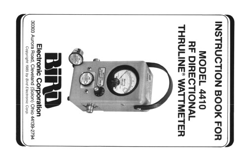 RF Directional Thruline Wattmeter 4410; Bird Technologies, (ID = 2550578) Equipment