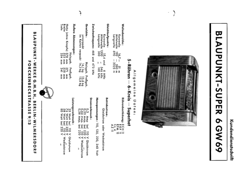 6GW69P; Blaupunkt Ideal, (ID = 658943) Radio