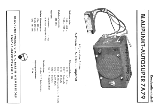 7A79; Blaupunkt Ideal, (ID = 444641) Autoradio