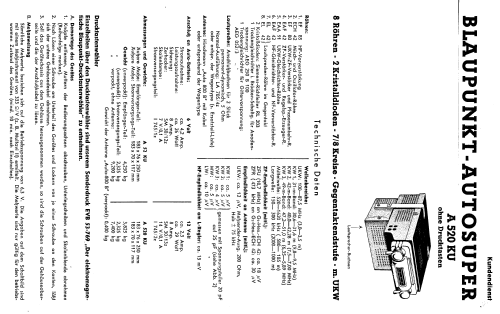 A520KU; Blaupunkt Ideal, (ID = 96402) Car Radio