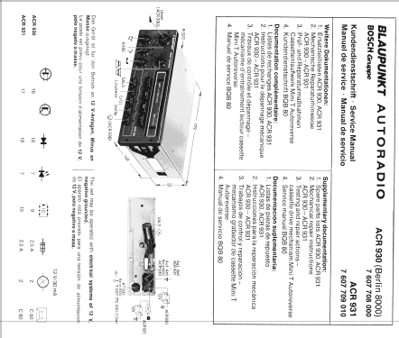 ACR 931 7.607.709.010; Blaupunkt Ideal, (ID = 562613) Enrég.-R