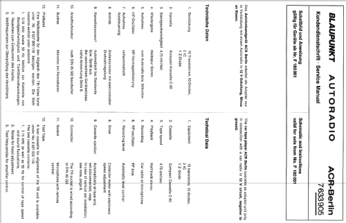 ACR-Berlin 7.633.905 ab F 180001; Blaupunkt Ideal, (ID = 569365) Ton-Bild