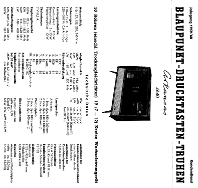 Arkansas-Vollstereo 4640; Blaupunkt Ideal, (ID = 66405) Radio