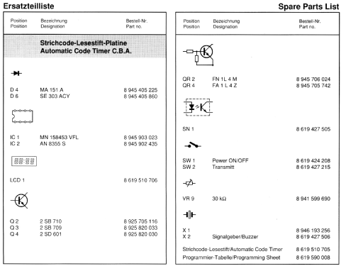 Automatic Code Timer ACT-300; Blaupunkt Ideal, (ID = 1283201) Misc