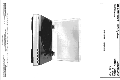 Automatic Direct Drive P-2300; Blaupunkt Ideal, (ID = 1304909) Sonido-V