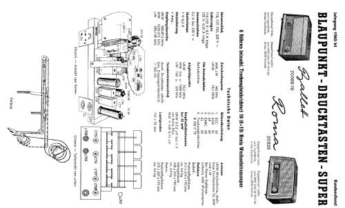 Ballett 20010; Blaupunkt Ideal, (ID = 195431) Radio