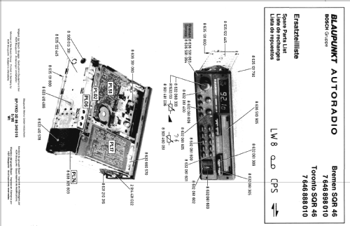 Bremen SQR 46 7.646.898.010 ab 4400001; Blaupunkt Ideal, (ID = 654019) Car Radio