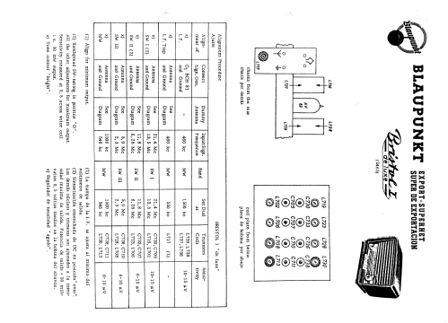 Bristol I de Luxe 2465; Blaupunkt Ideal, (ID = 202798) Radio