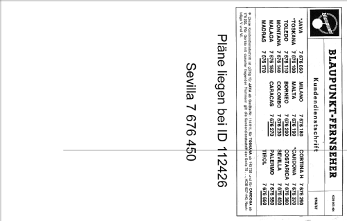 Colombo 7.676.230; Blaupunkt Ideal, (ID = 388420) Television
