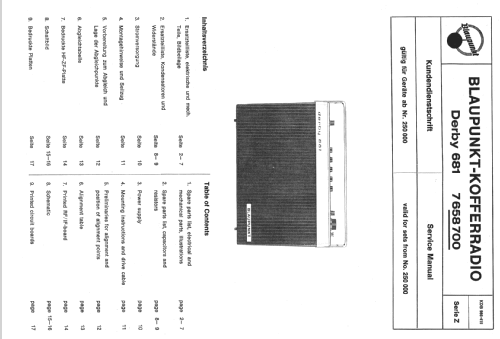 Derby 681 7.658.700; Blaupunkt Ideal, (ID = 335425) Radio