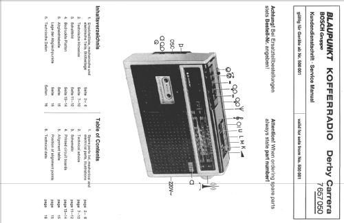 Derby Carrera 7.657.050; Blaupunkt Ideal, (ID = 373338) Radio