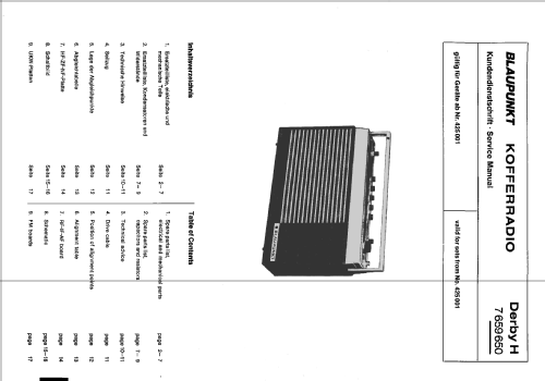 Derby H 7.659.650; Blaupunkt Ideal, (ID = 1651100) Radio