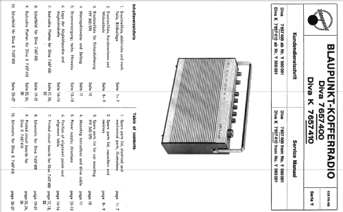 Diva 7.657.400; Blaupunkt Ideal, (ID = 389467) Radio