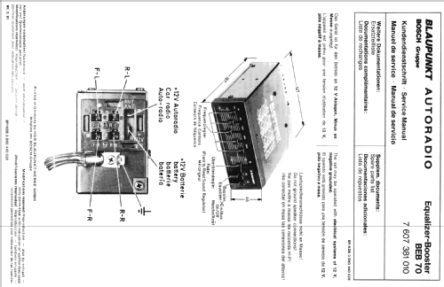 Equalizer Booster BEB 70 7.607.381.010; Blaupunkt Ideal, (ID = 561540) Ampl/Mixer