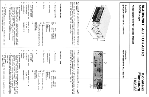 Flensburg 7.635.333 ab F 850001; Blaupunkt Ideal, (ID = 573358) Car Radio