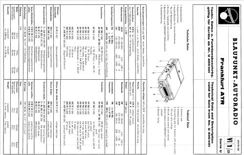 Frankfurt ATR ab U 400001; Blaupunkt Ideal, (ID = 638512) Car Radio