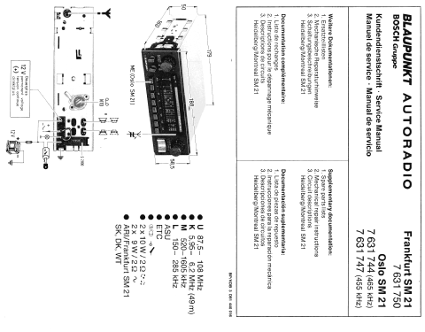 Frankfurt SM 21 7.631.750; Blaupunkt Ideal, (ID = 567052) Autoradio