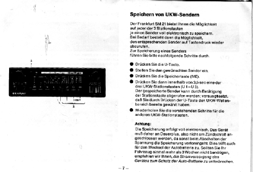 Frankfurt SM 21 7.631.750; Blaupunkt Ideal, (ID = 1756580) Car Radio