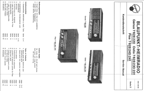 Genua 7.628.220; Blaupunkt Ideal, (ID = 259106) Radio