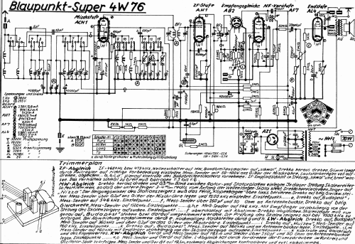 Großsuper 4W76; Blaupunkt Ideal, (ID = 854646) Radio