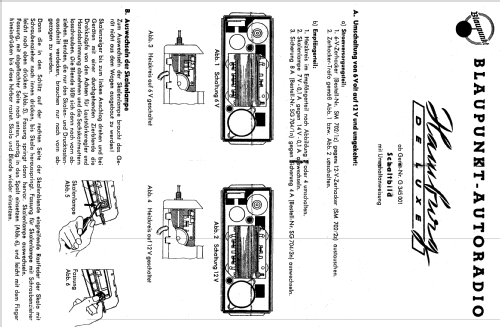 Hamburg de Luxe ab G345001; Blaupunkt Ideal, (ID = 1249217) Car Radio