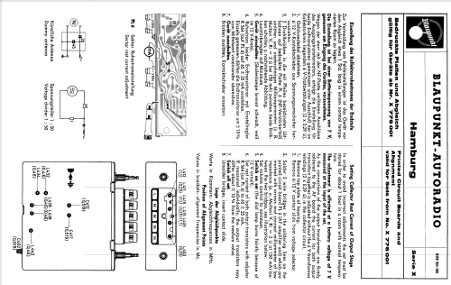 Hamburg ab X 776001; Blaupunkt Ideal, (ID = 912879) Car Radio