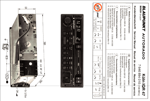 Köln IQR 47 7.646.894.010; Blaupunkt Ideal, (ID = 653892) Car Radio