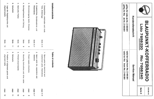 Lido K 7.658.220; Blaupunkt Ideal, (ID = 338155) Radio