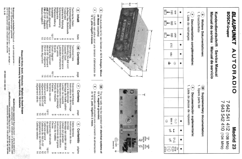 Madrid 23 7.643.542.410; Blaupunkt Ideal, (ID = 501242) Car Radio