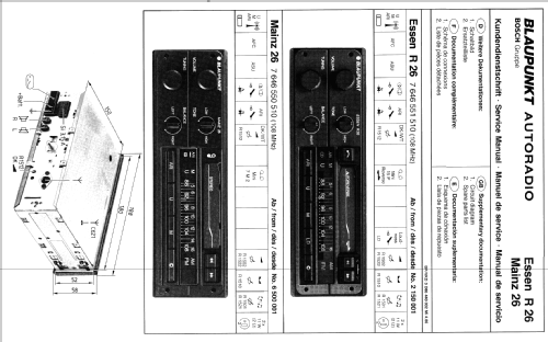 Mainz 26 7.646.550.510; Blaupunkt Ideal, (ID = 653613) Car Radio