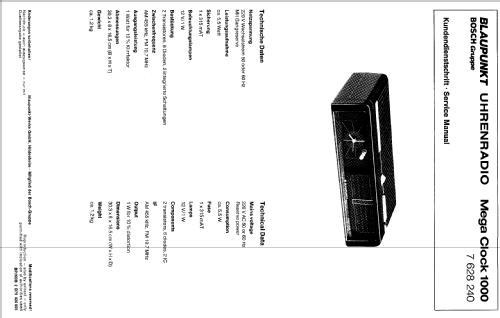 Mega Clock 1000 7.628.240; Blaupunkt Ideal, (ID = 292540) Radio